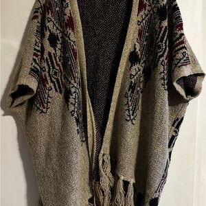 Bohemian Knit Fringe Shrug